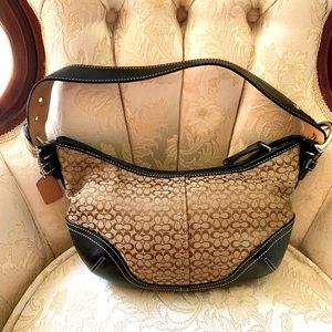 Coach Signature Jacquard Mini Hobo Shoulder Bag